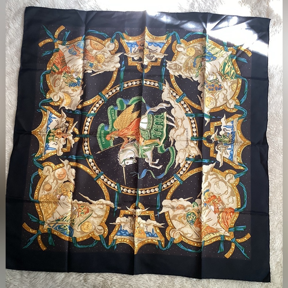 Hermes cavalier womens Des nuages scarf